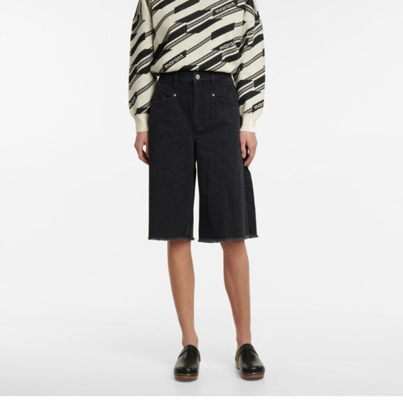 Isabel Marant Thalie Leather Clogs SZ 38 Black Wood Soles Studs Dutch Swedish - Picture 16 of 16